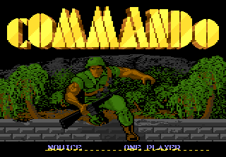 Commando title screen for Atari 7800